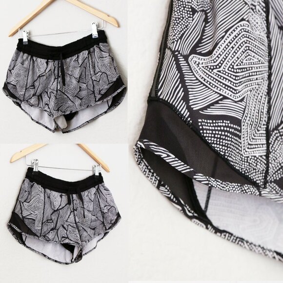 Lululemon Hotty Hot Shorts Dottie Tribe White Black 2.5" Inseam Size 8 Active - Picture 7 of 16